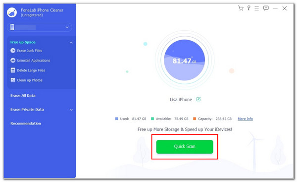 Click Quick Scan Button