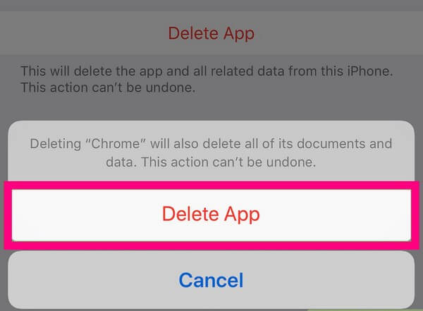 Then tap Delete App to erase it