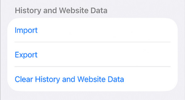 Tap Clear History And Website Data