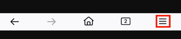 Tap Three Lines Button
