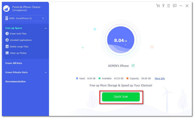 cliquez sur analyse rapide