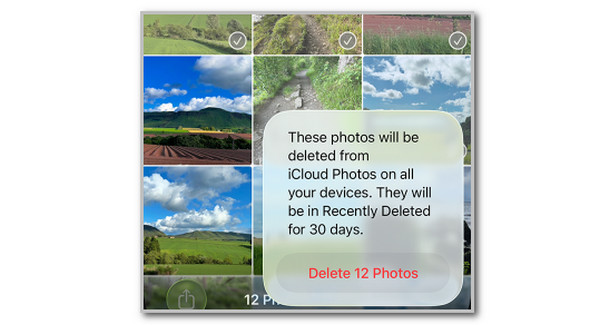 Tap Delete Photos Button