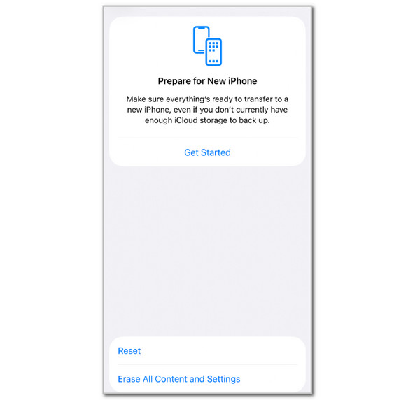 Tap Erase All Content And Settings Button