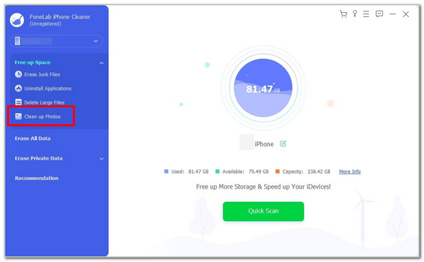 Click Clean Up Photos Button