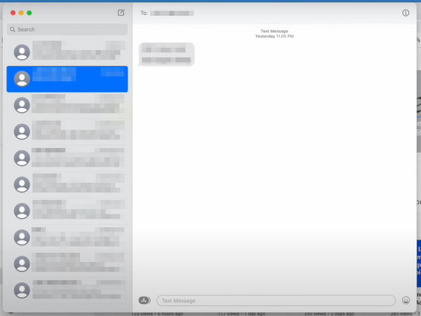 choose conversation on mac messages
