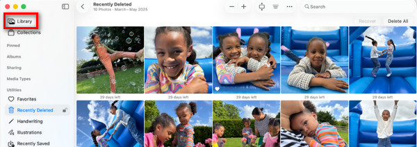 Click Library Button