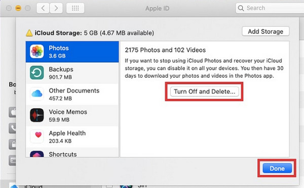 Click Turn Off And Delete Button