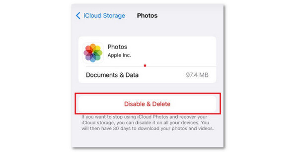 Tap Disable And Delete Button