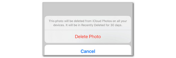 Tap Delete Photo Button