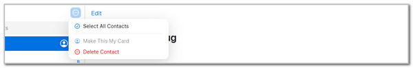 Select Delete Contacts Button