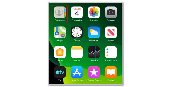 Tap Contacts Button