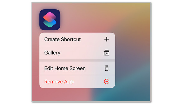 Tap Remove App Button