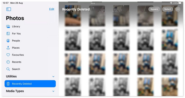 Löschen Sie iPad-Fotos im kürzlich gelöschten Ordner