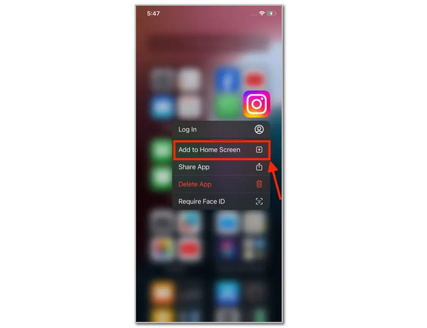 Tap Add to Home Screen Button