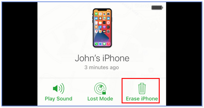 click erase iphone