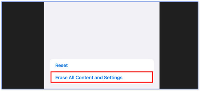 haga clic en borrar todo el contenido y la configuración