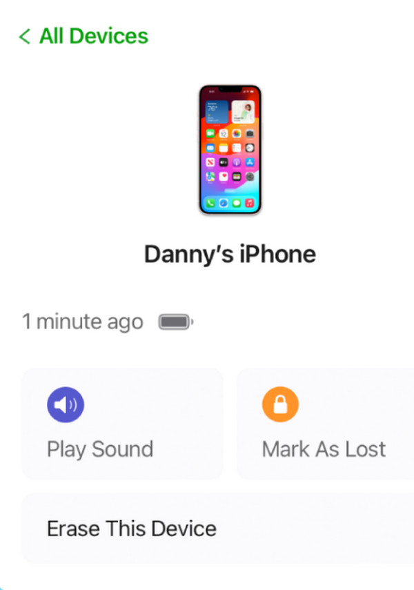 「Find my」でiPhoneを消去