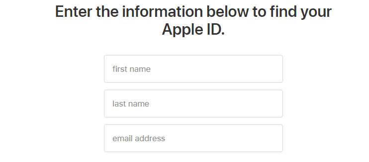 Apple ID vergessen