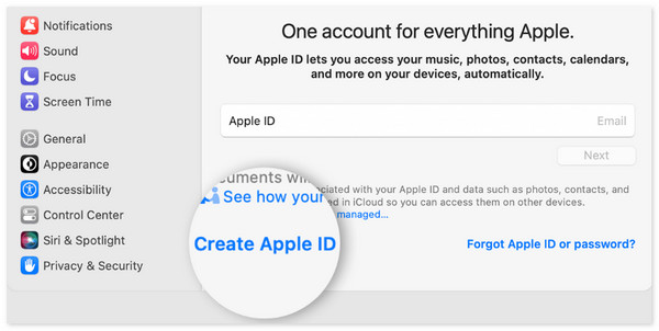在 Mac 上创建 Apple ID