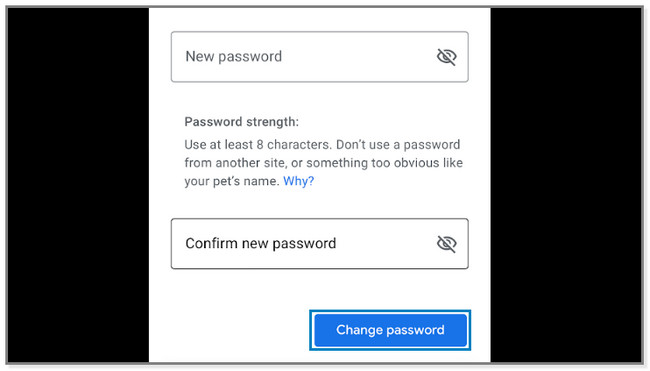 Confirm New Password box