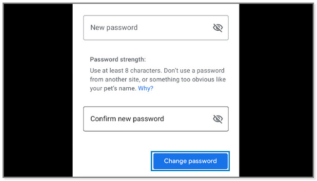 Confirm New Password box