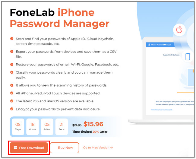 Ladda ner FoneLab iPhone Password Manager