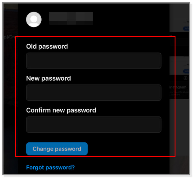 the New Password button