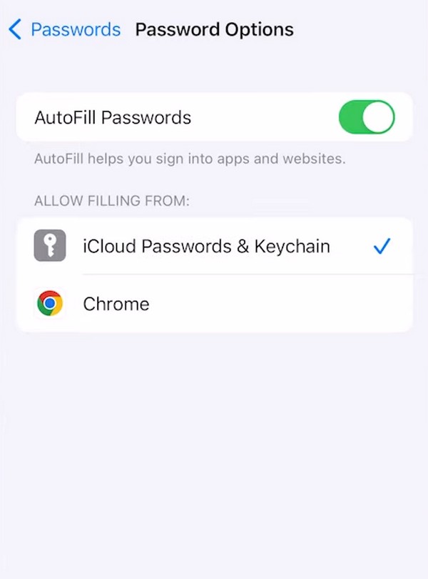 autofill passwords