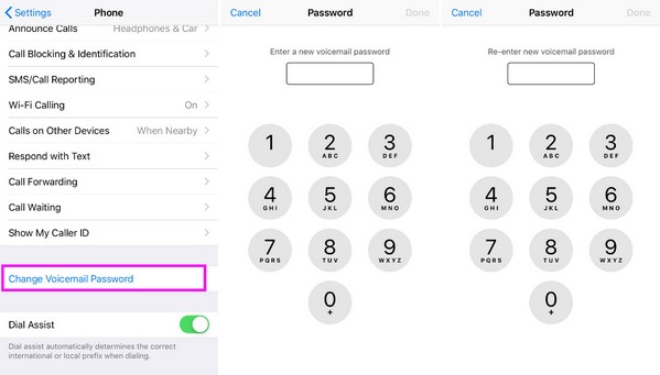 更改 iPhone 上的語音信箱密碼