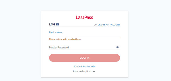 Lastpass Interface