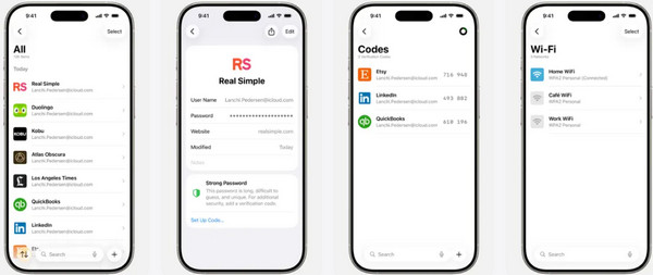 Passwords App Interface