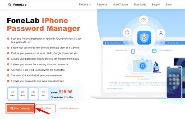 Download the FoneLab iPhone Password Manager