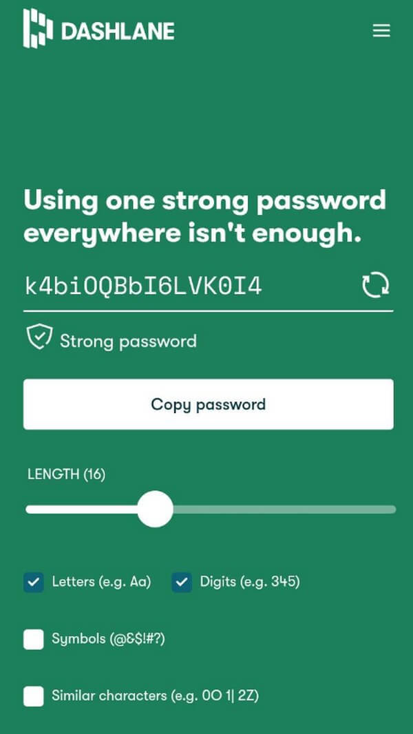 Dashlane Password Generator