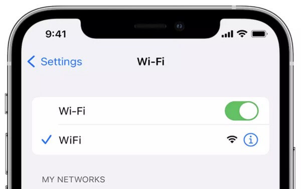 dostęp do Wi-Fi w ustawieniach