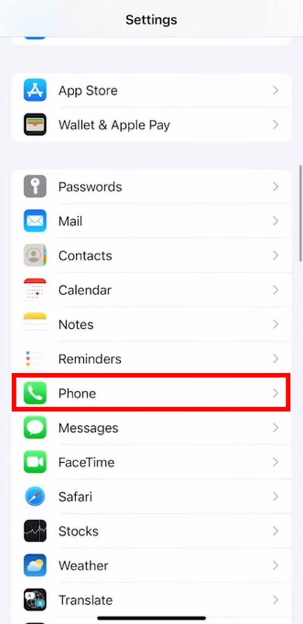 Enter the Settings app on your iPhone