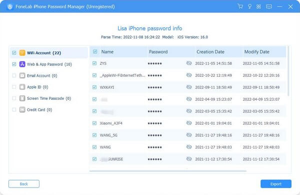 cliquez sur l'option Compte WiFi