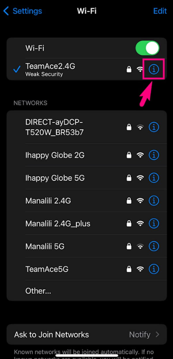 Find your Wi-Fi network