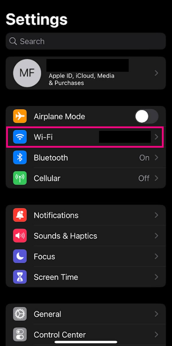 launch the Settings application