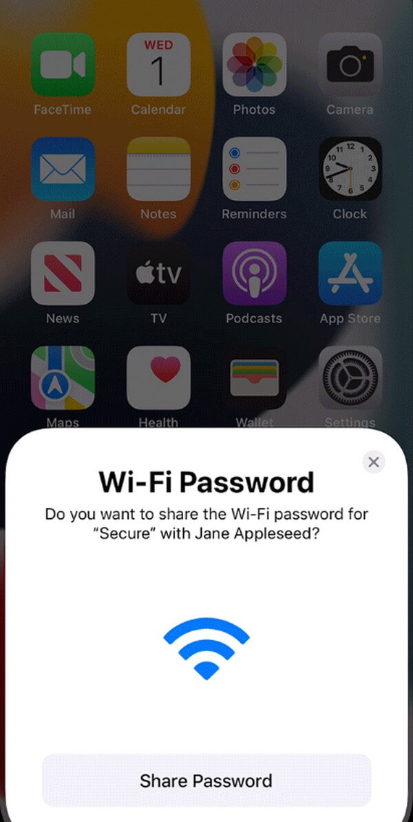 Tap the Wi-Fi option