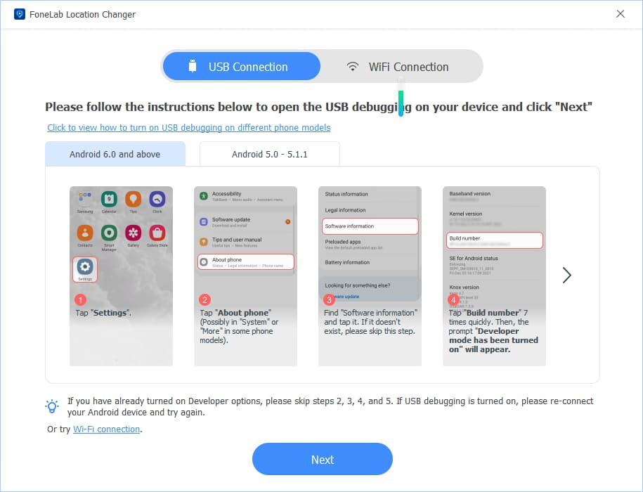 android usb connection