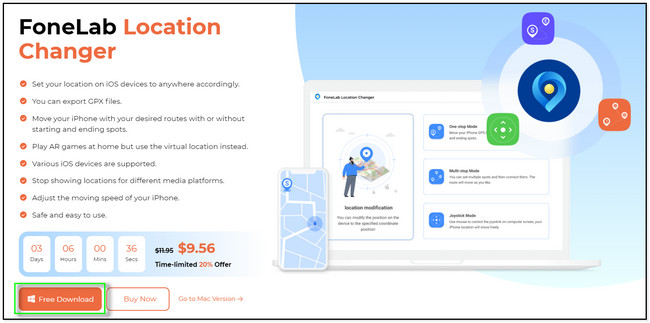 Töltse le a FoneLab Location Changer alkalmazást