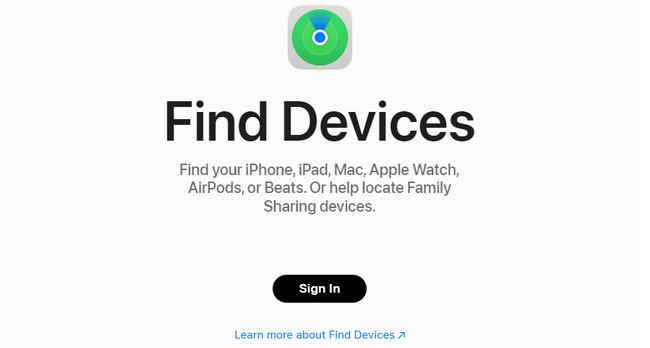 sign in button
