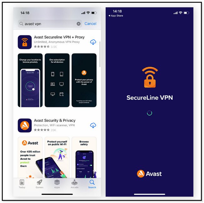 skriv Avast SecureLine VPN