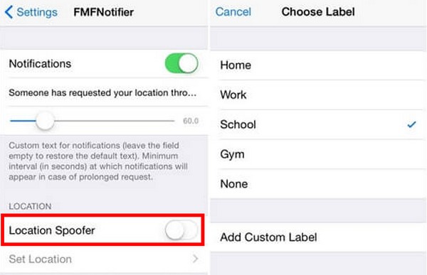 Cambiar la ubicación meteorológica en iPad a través de FMFNotifier