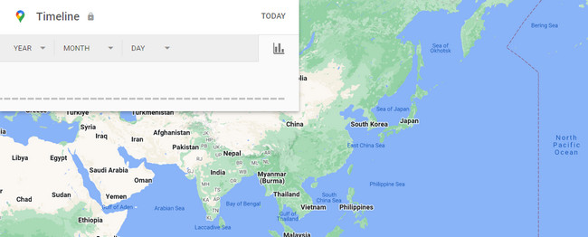 временная шкала на картах Google