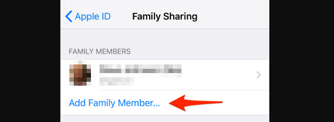 agregar un miembro de la familia en el iphone