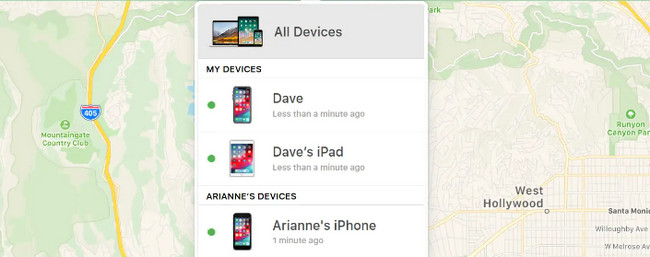 your iphone on find my