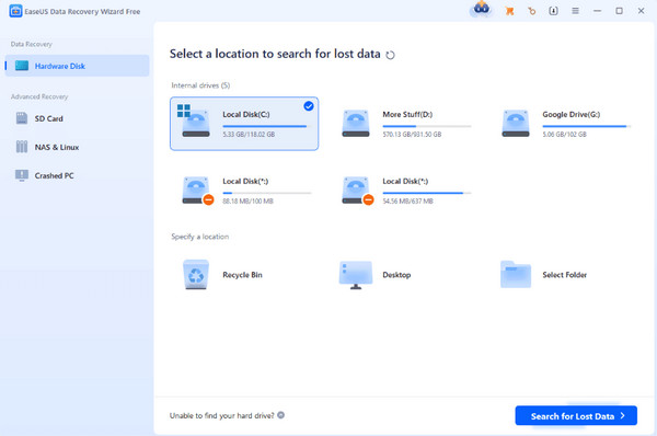 Easeuse Data Recovery Wizard
