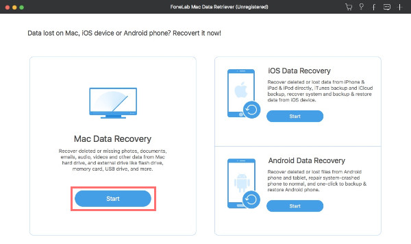 napsauta Mac Data Recovery