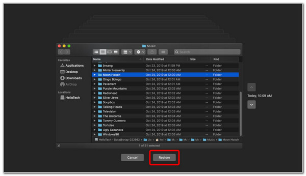 Click Restore Button